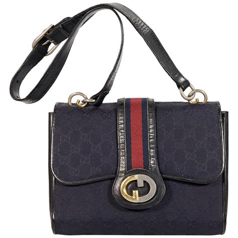 navy gucci bag vintage|Gucci rhinestone bag.